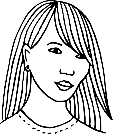 Adult face illustration