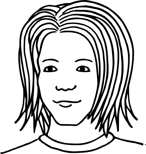 Adult face illustration