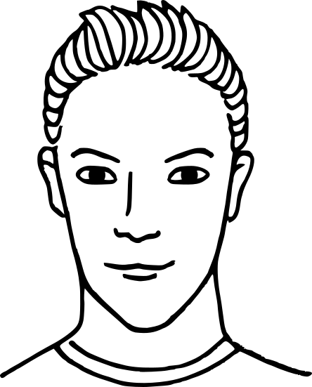 Adult face illustration