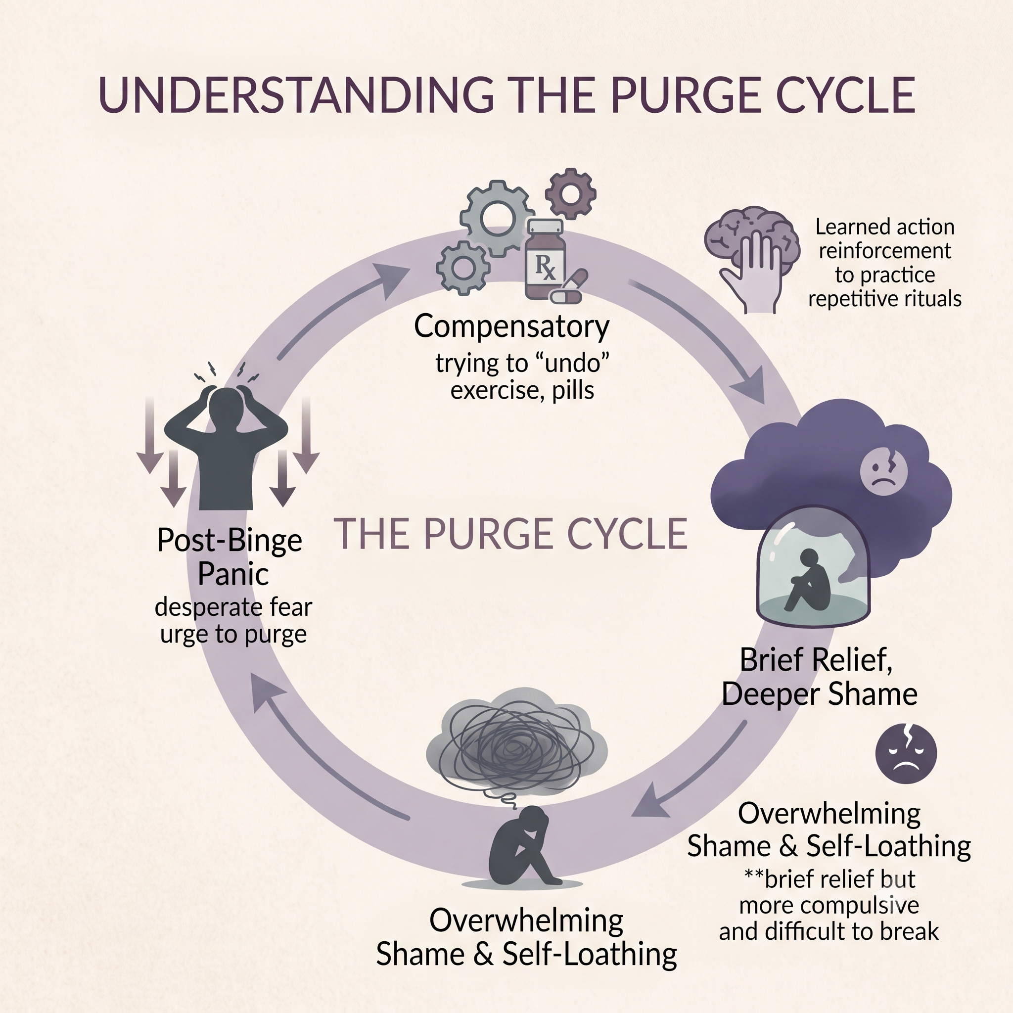 Graphic of the bulimia purge cycle
